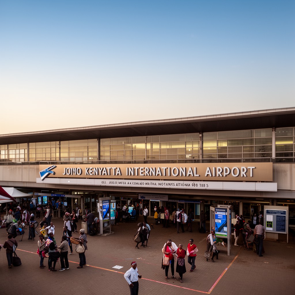 AI-generated illustration of Jomo Kenyatta International Airport