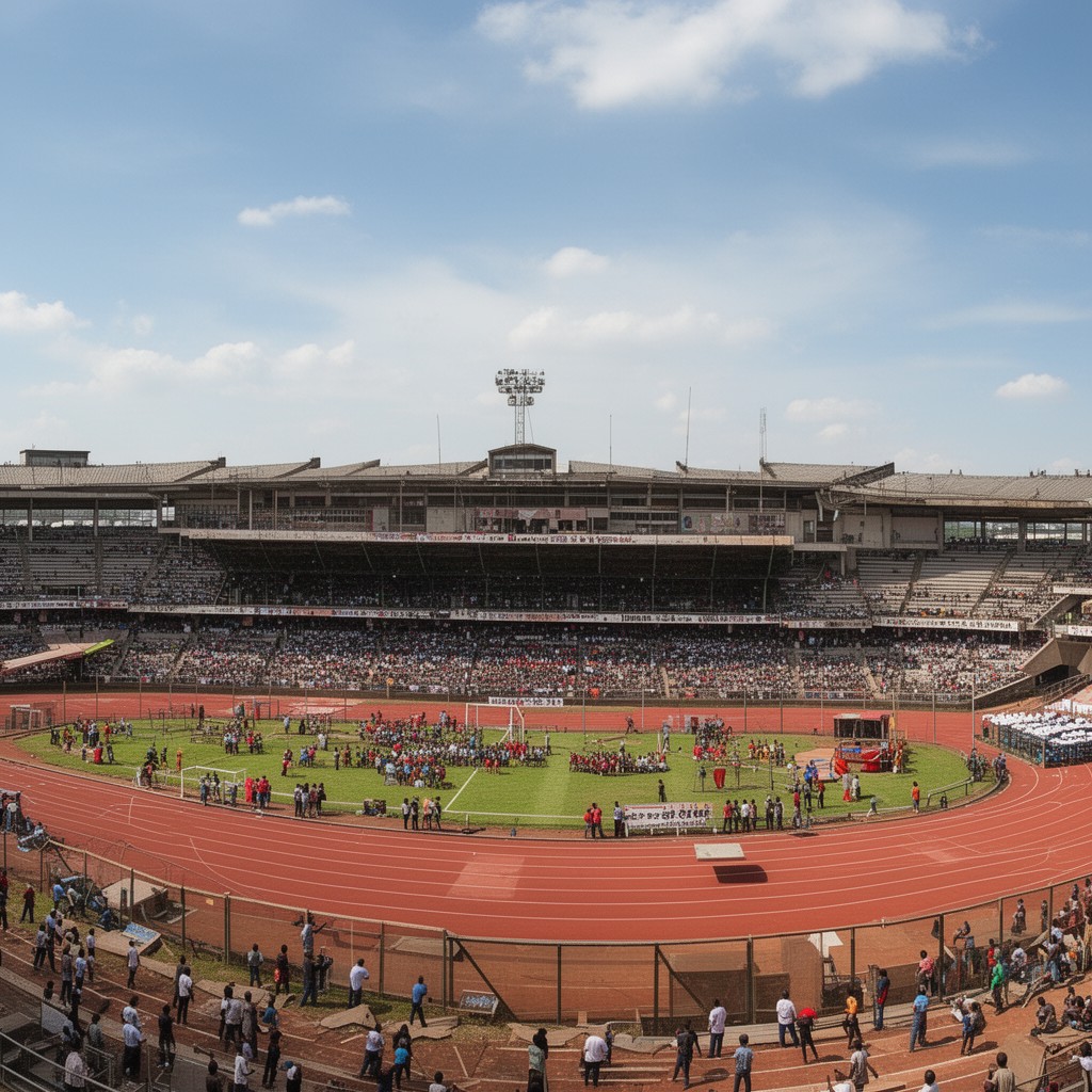 AI-generated illustration of Moi International Sports Centre, Kasarani