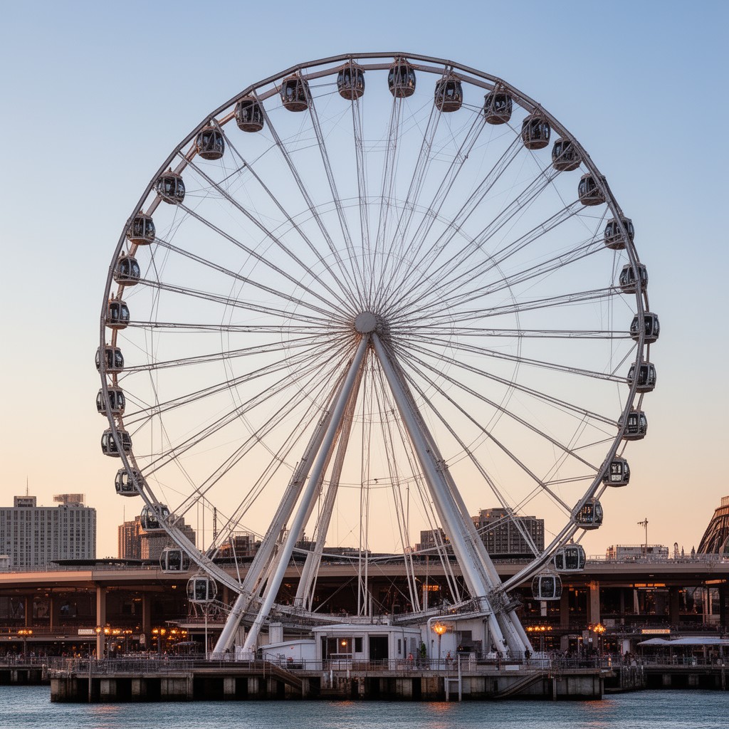 AI-generated illustration of Navy Pier Ferris Wheel (1995–2015)