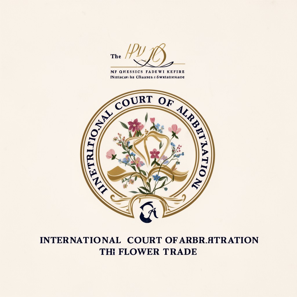 AI-generated illustration of International Court of Arbitration for the Flower Trade