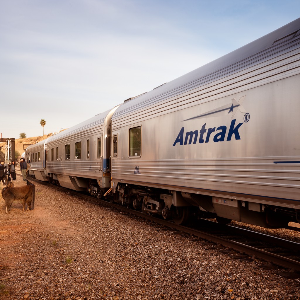 AI-generated illustration of Amfleet II coaches