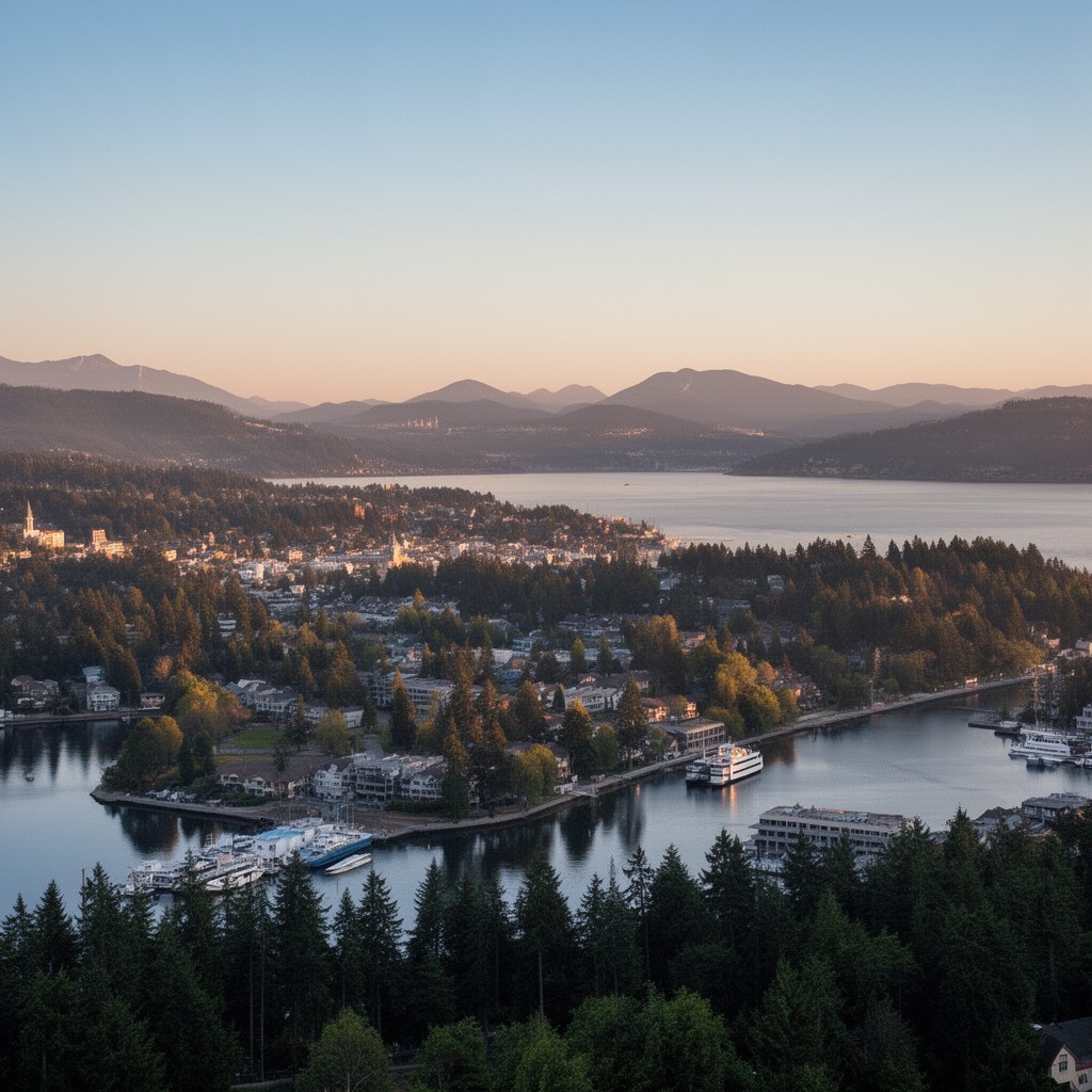 AI-generated illustration of Bainbridge Island