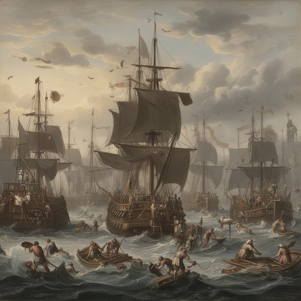AI-generated illustration of Spanish Armada
