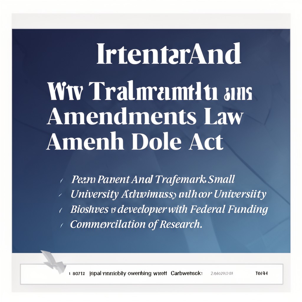 AI-generated illustration of Patent and Trademark Law Amendments Act