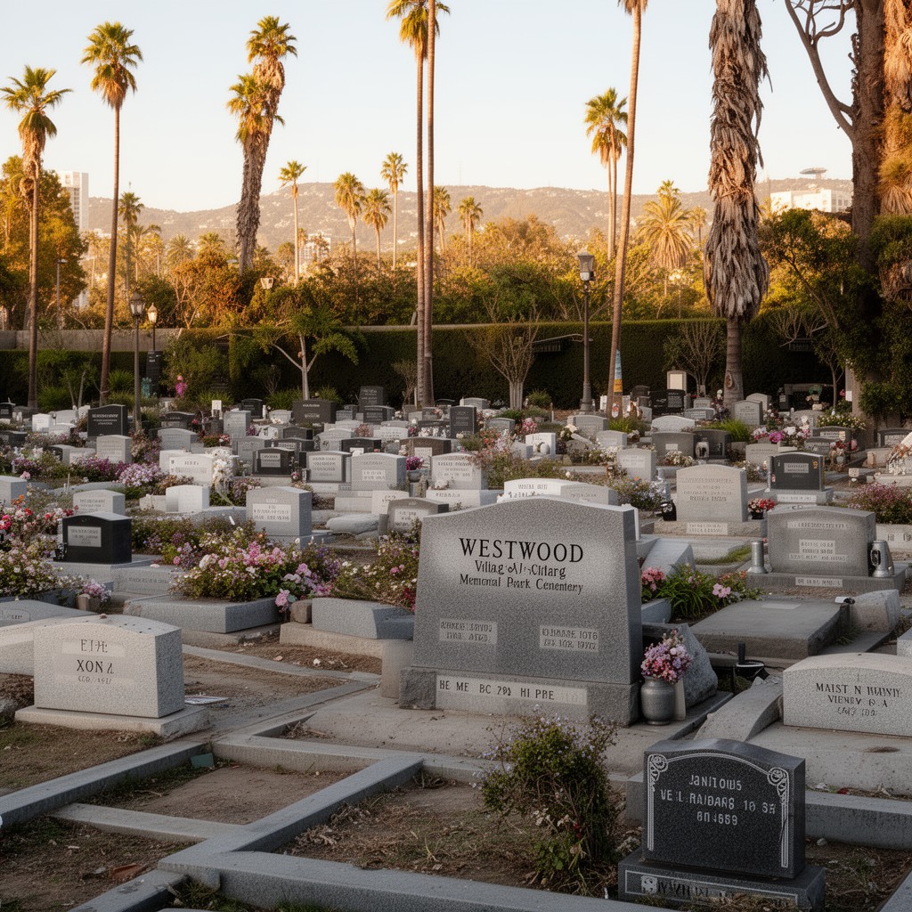 AI-generated illustration of Westwood Village Memorial Park Cemetery