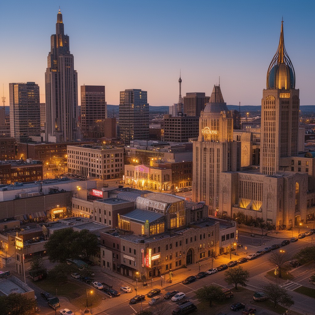 AI-generated illustration of Tulsa, Oklahoma, United States