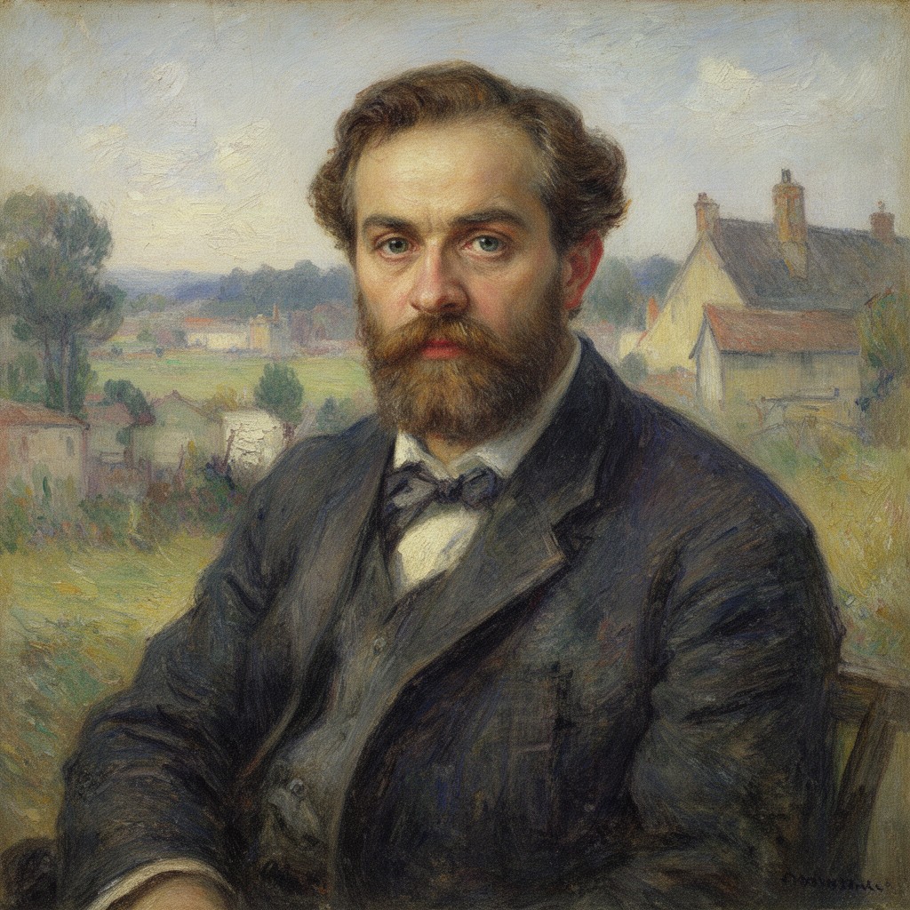 AI-generated illustration of Camille Pissarro