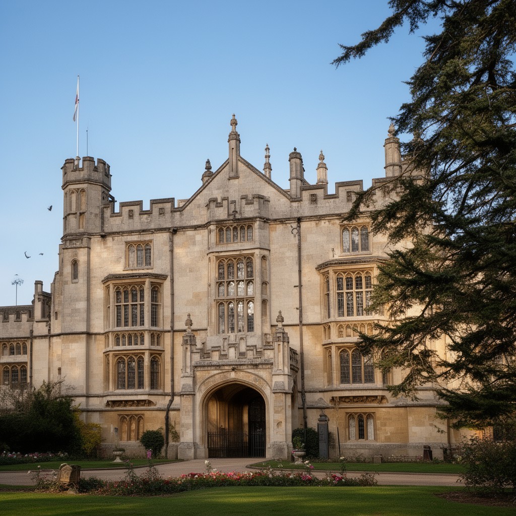 AI-generated illustration of St Edward's School, Oxford