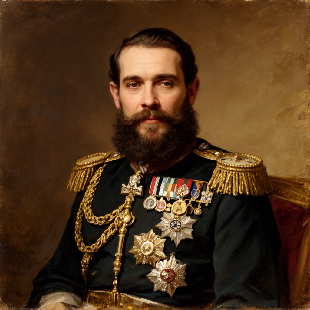 AI-generated illustration of Leopold II of Belgium