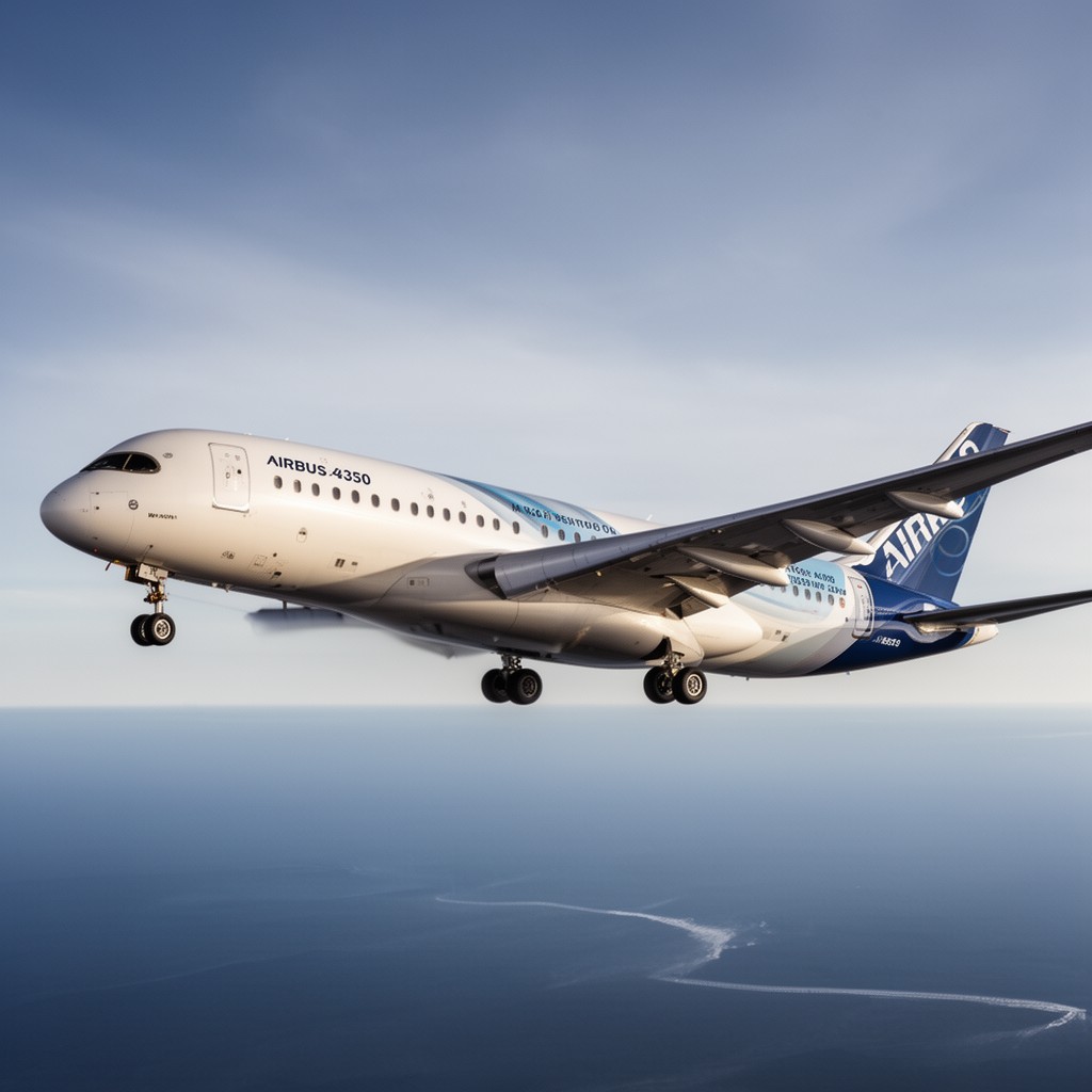 AI-generated illustration of Airbus A350