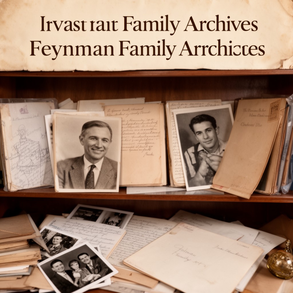 AI-generated illustration of Feynman family archives