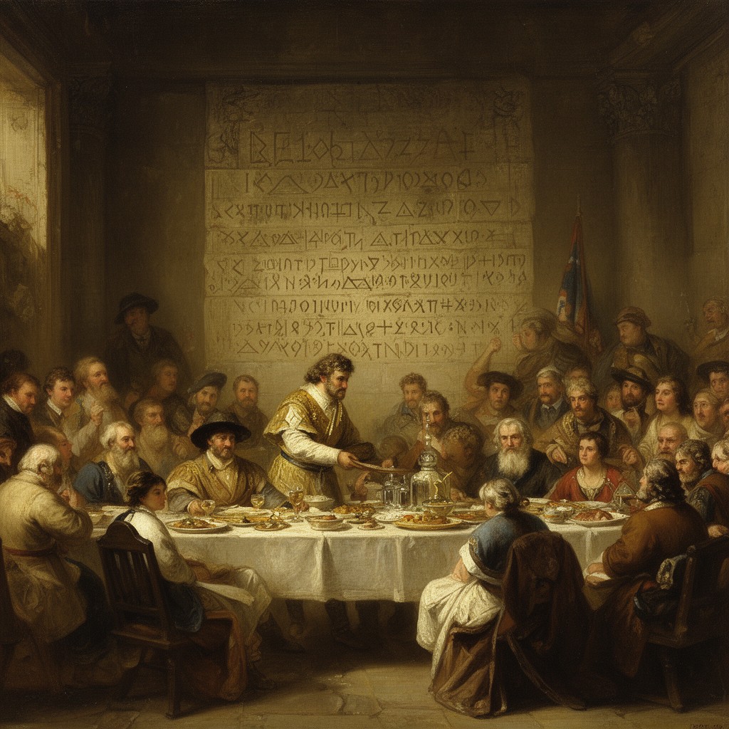AI-generated illustration of Belshazzar’s Feast