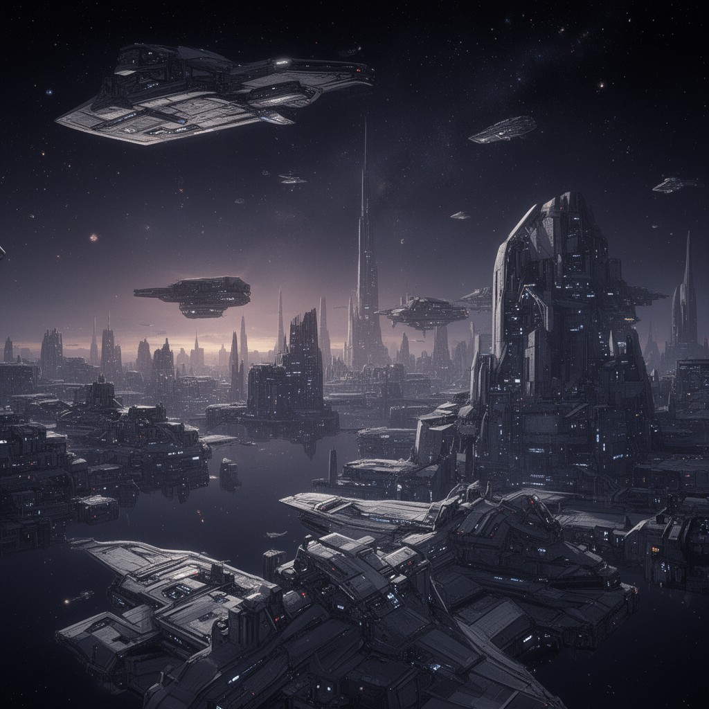 AI-generated illustration of Galactic Empire series