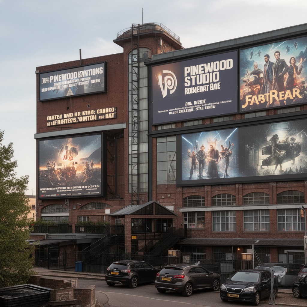 AI-generated illustration of Pinewood Studios