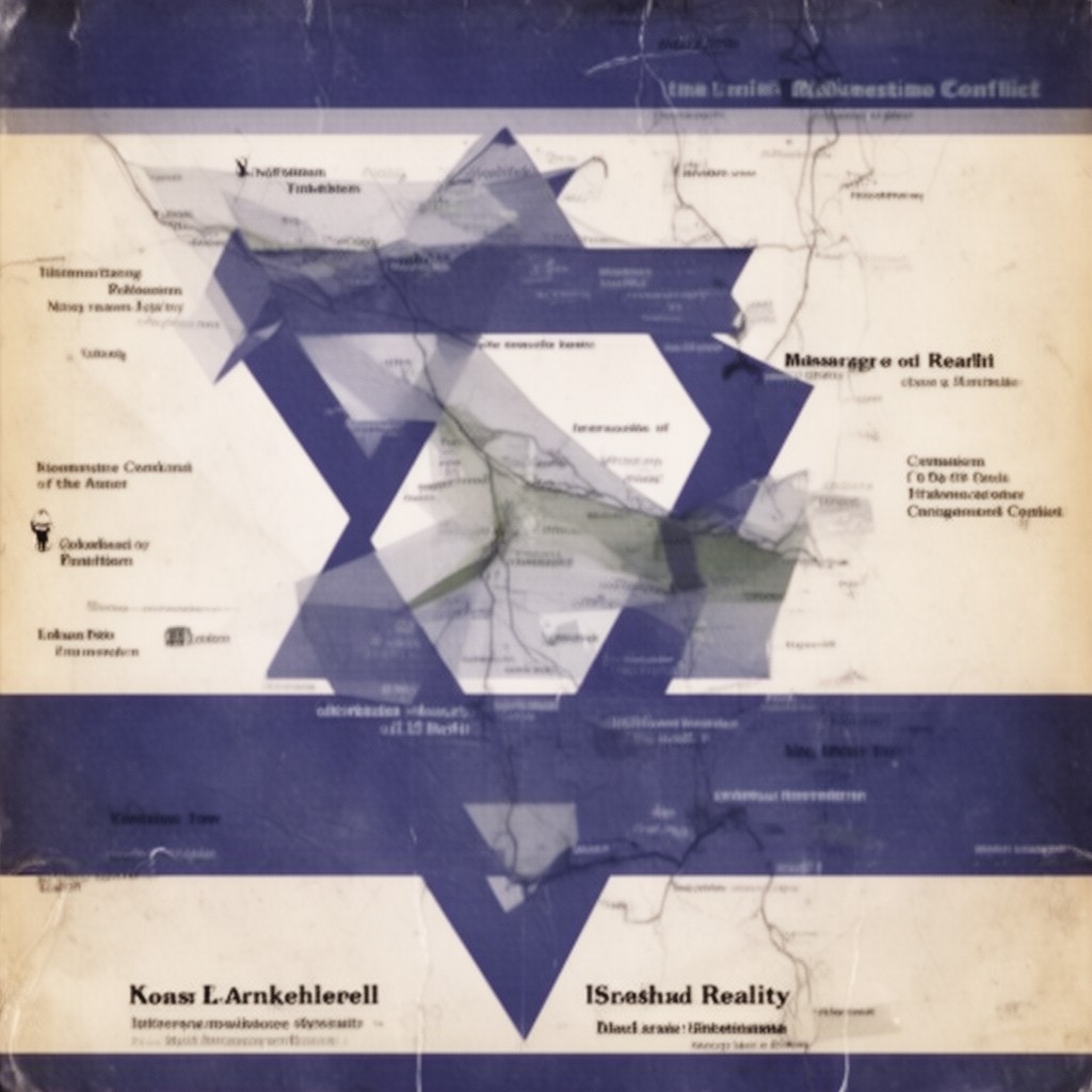 AI-generated illustration of Image and Reality of the Israel–Palestine Conflict