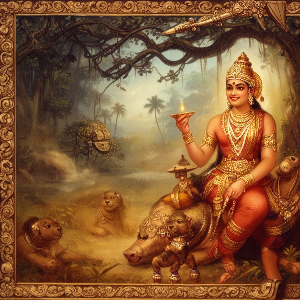 AI-generated illustration of Manimekalai