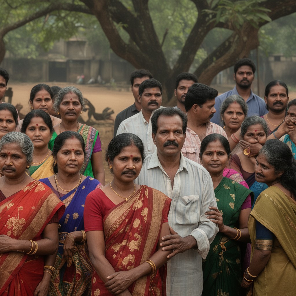 AI-generated illustration of Tamil people