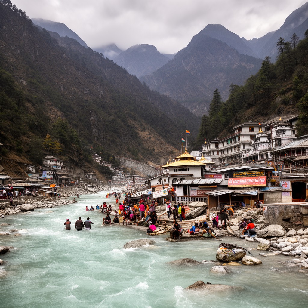 AI-generated illustration of Yamunotri