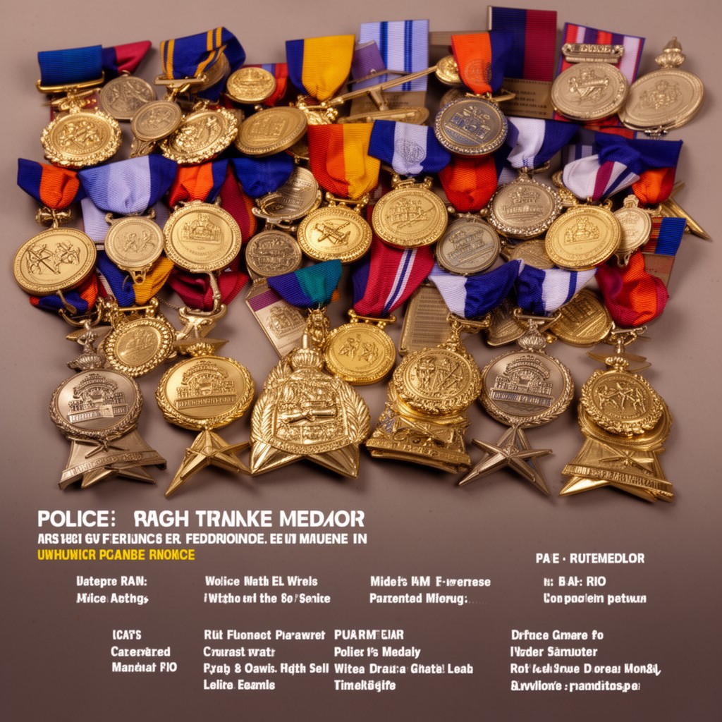 AI-generated illustration of Police Medals