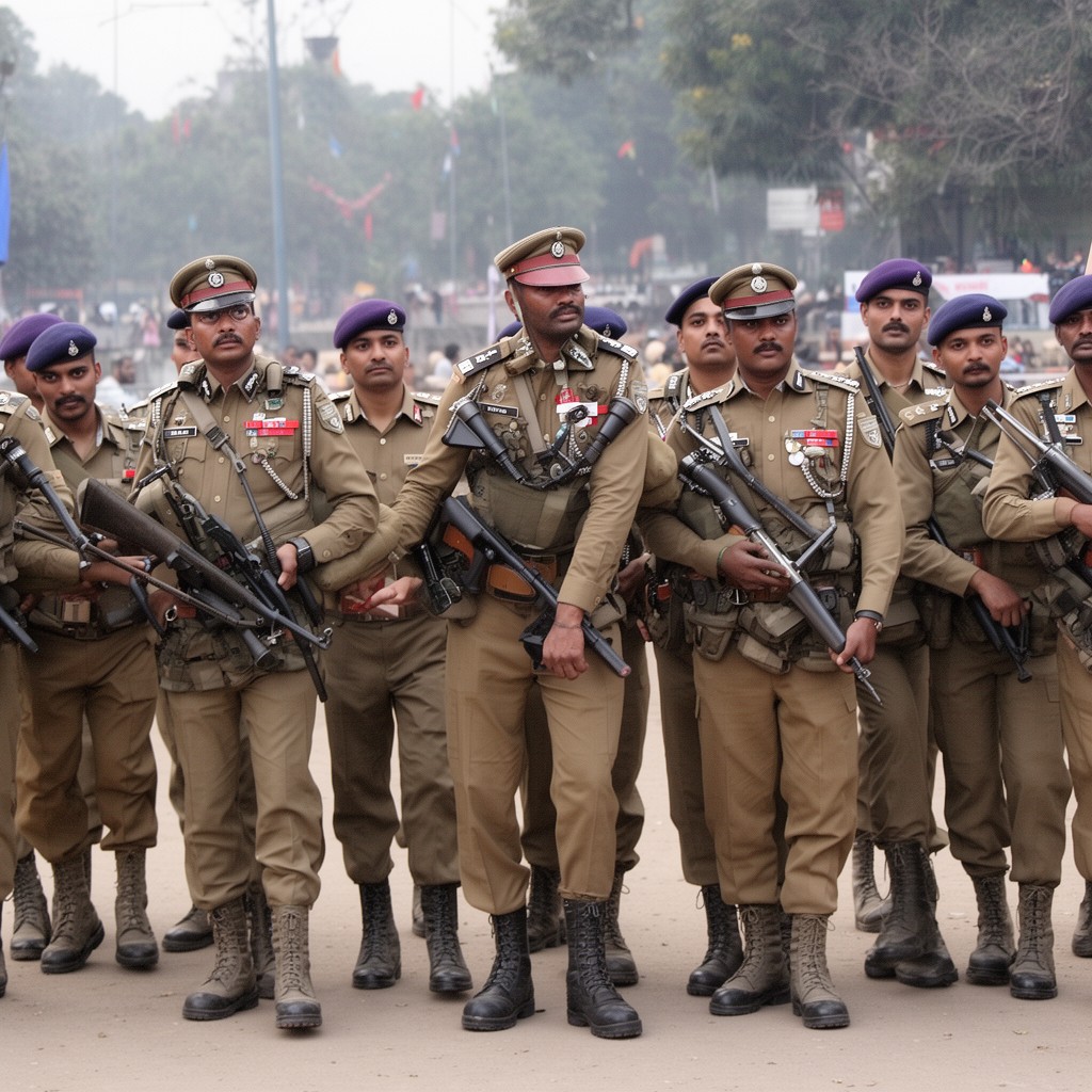 AI-generated illustration of Central Reserve Police Force
