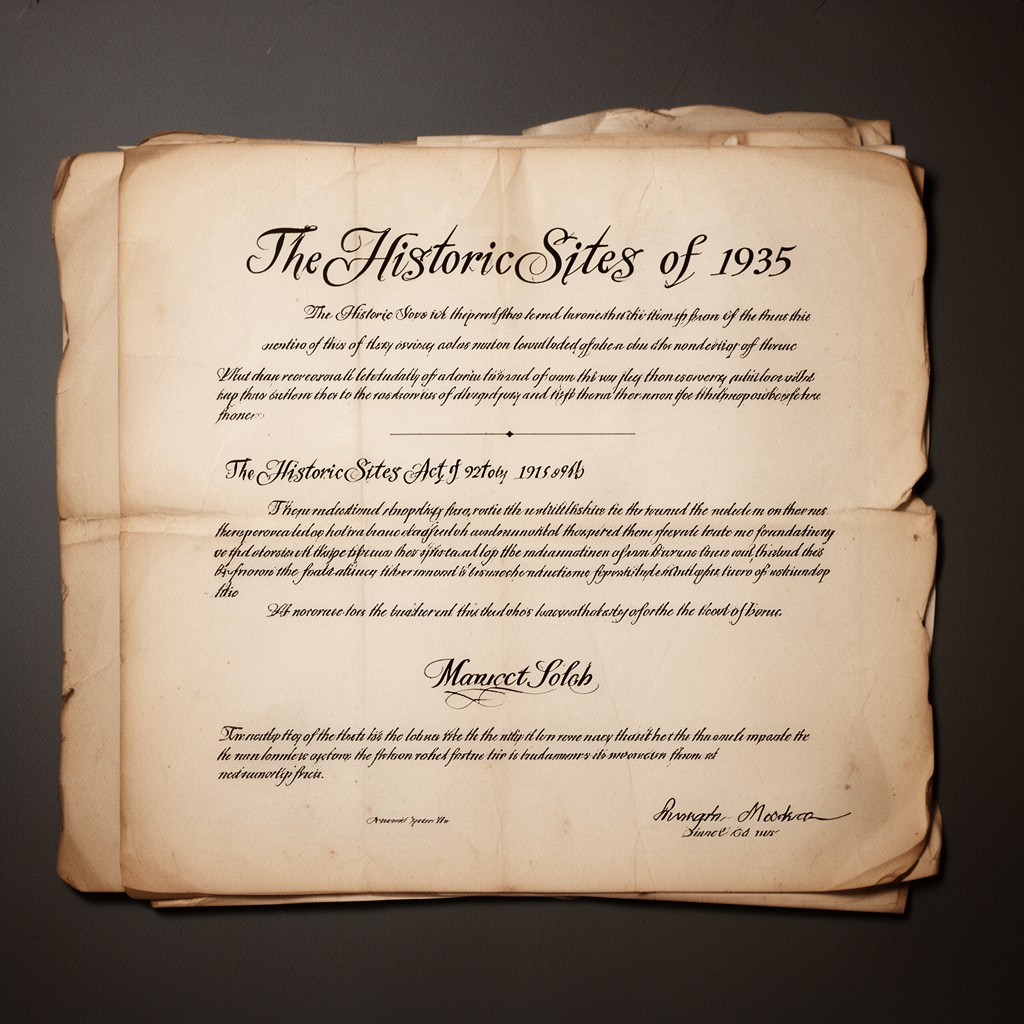 AI-generated illustration of Historic Sites Act of 1935