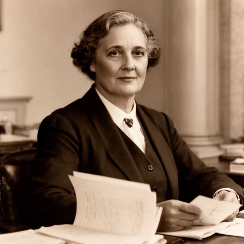 AI-generated illustration of Frances Perkins