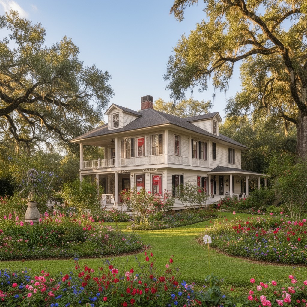 AI-generated illustration of Biedenharn Museum and Gardens