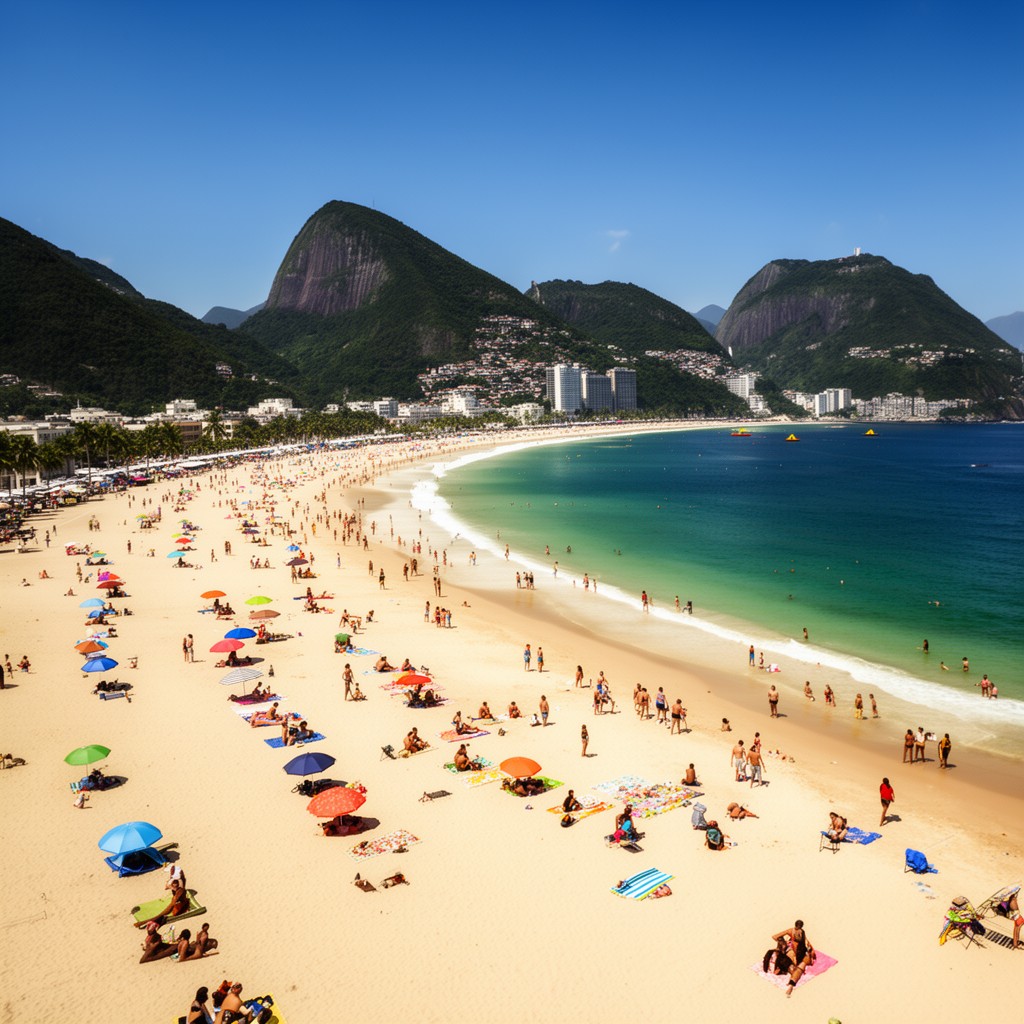 AI-generated illustration of Ipanema Beach