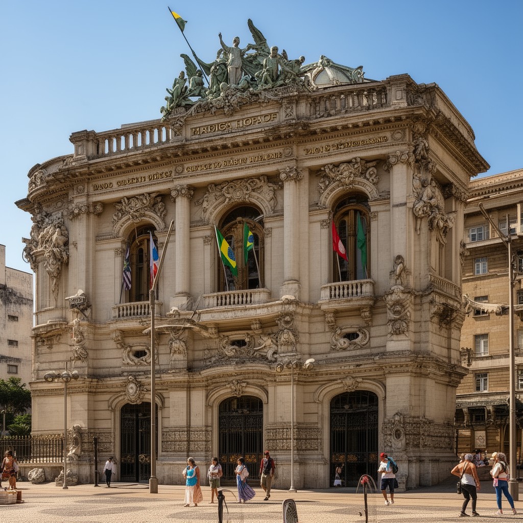 AI-generated illustration of Municipal Theatre of Rio de Janeiro