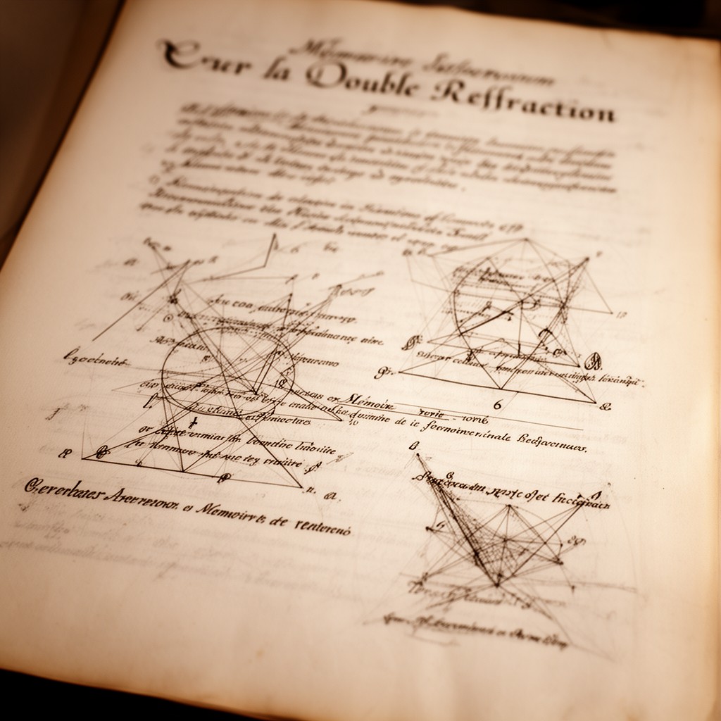 AI-generated illustration of Mémoire sur la double réfraction