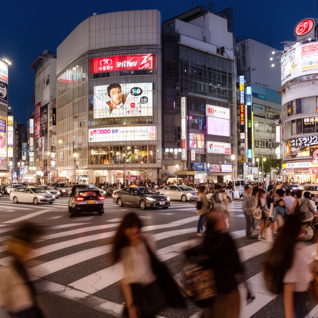 AI-generated illustration of Shibuya, Tokyo, Japan