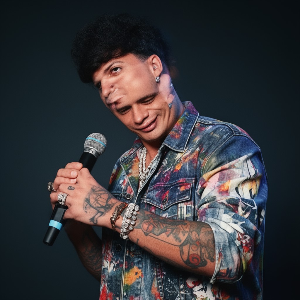 AI-generated illustration of J Balvin