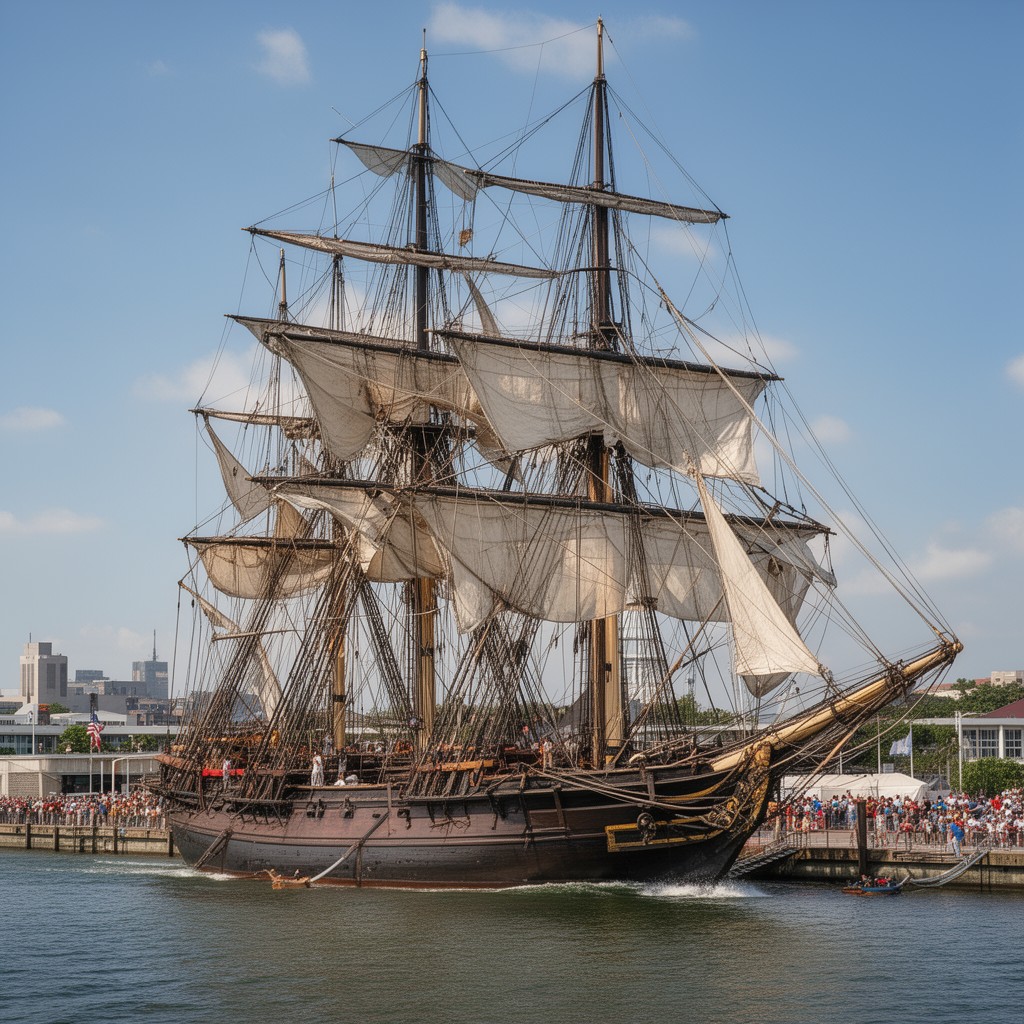 AI-generated illustration of USS Constitution