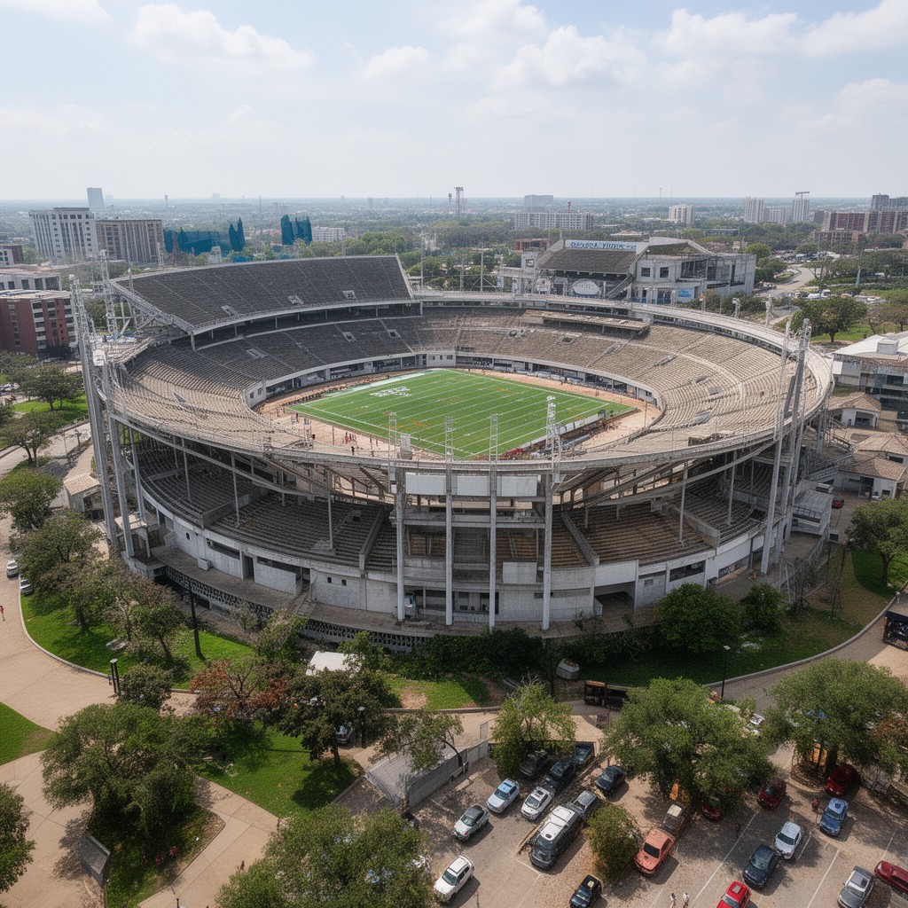 AI-generated illustration of Rice Stadium