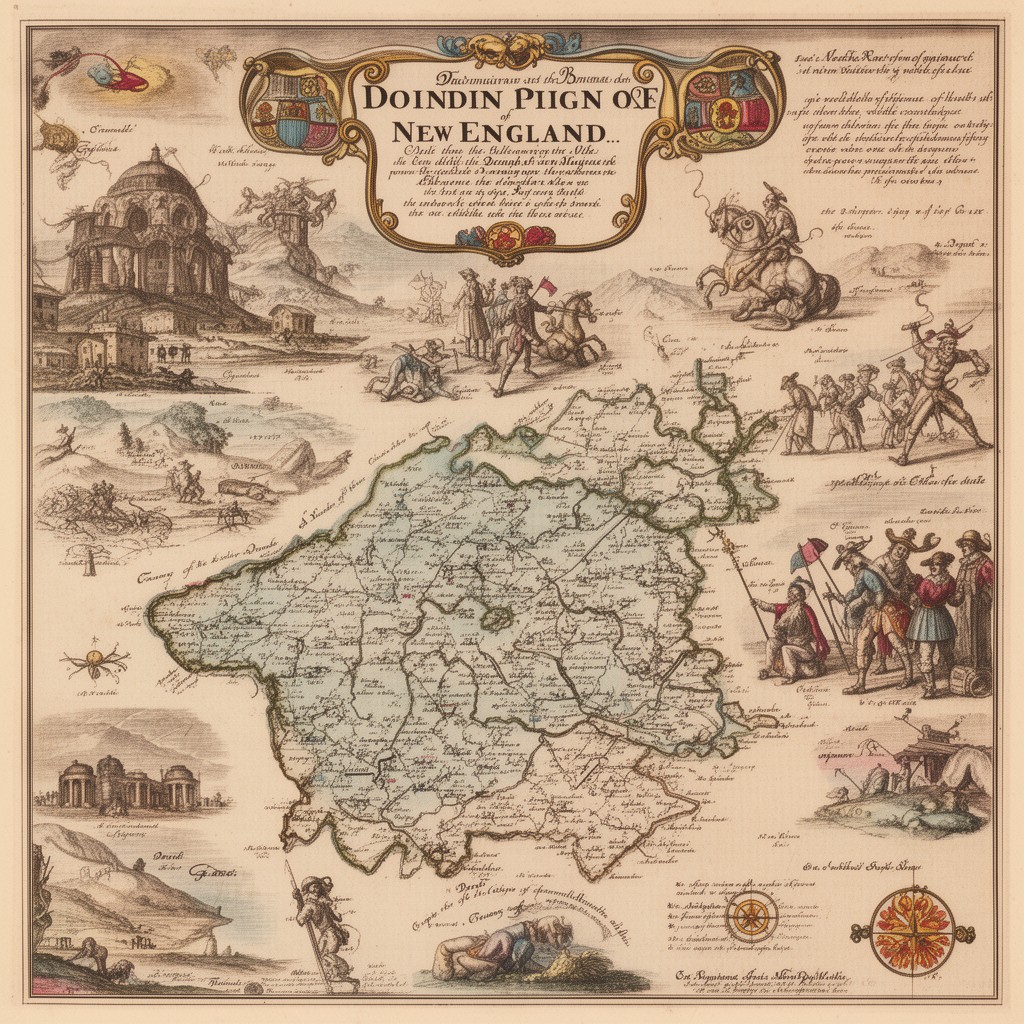 AI-generated illustration of Dominion of New England