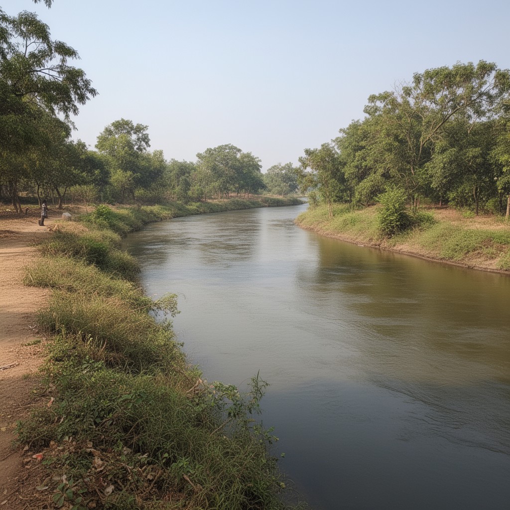 AI-generated illustration of Paleru River