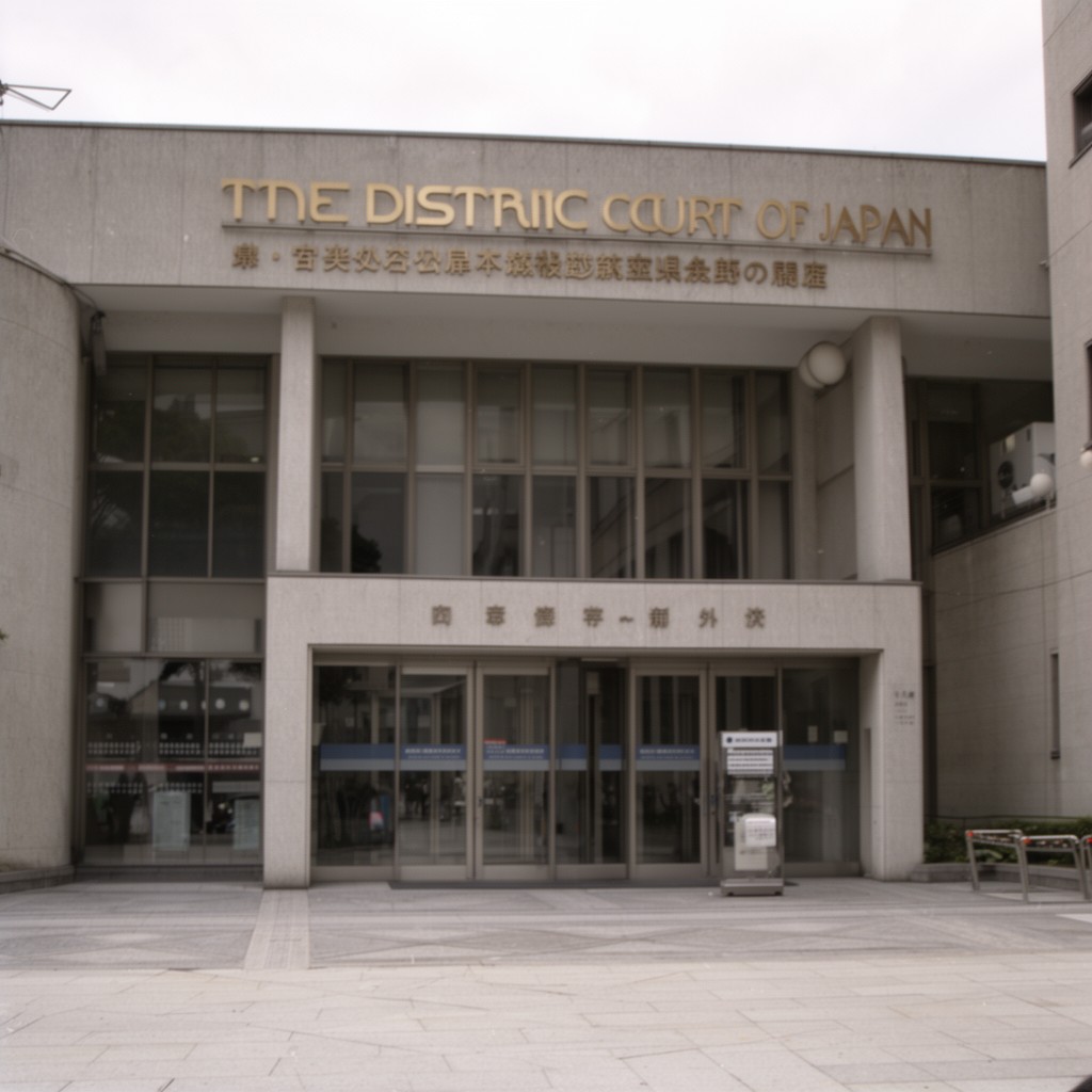 AI-generated illustration of district courts of Japan