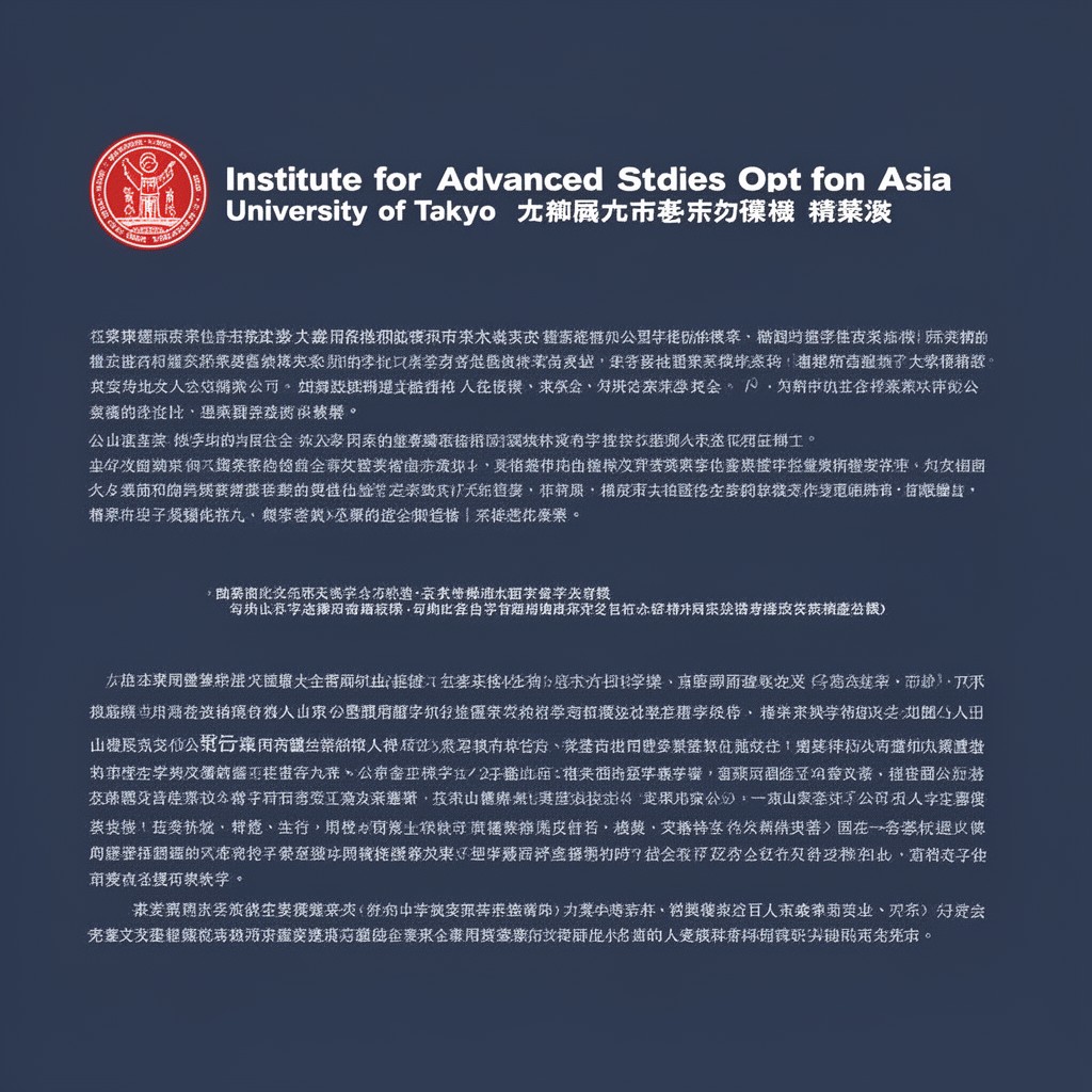 AI-generated illustration of Institute for Advanced Studies on Asia, University of Tokyo