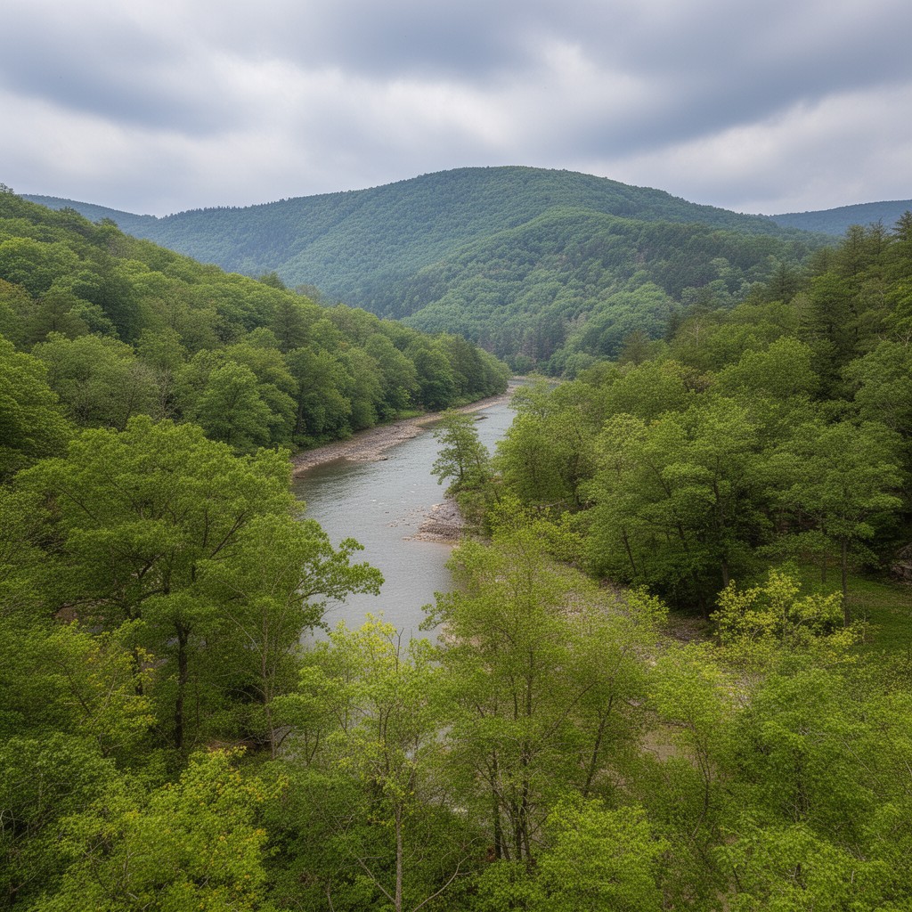 AI-generated illustration of North Branch Potomac River