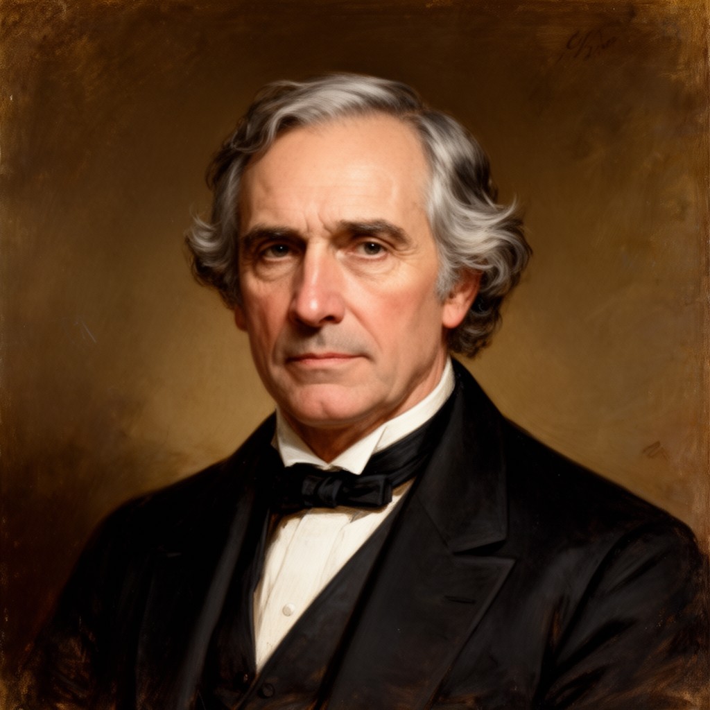AI-generated illustration of Salmon P. Chase