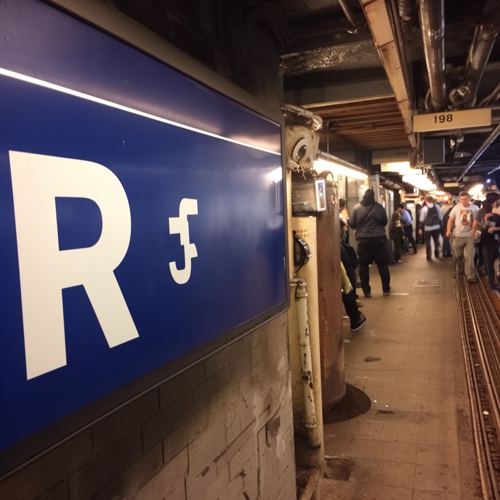AI-generated illustration of R (New York City Subway service)