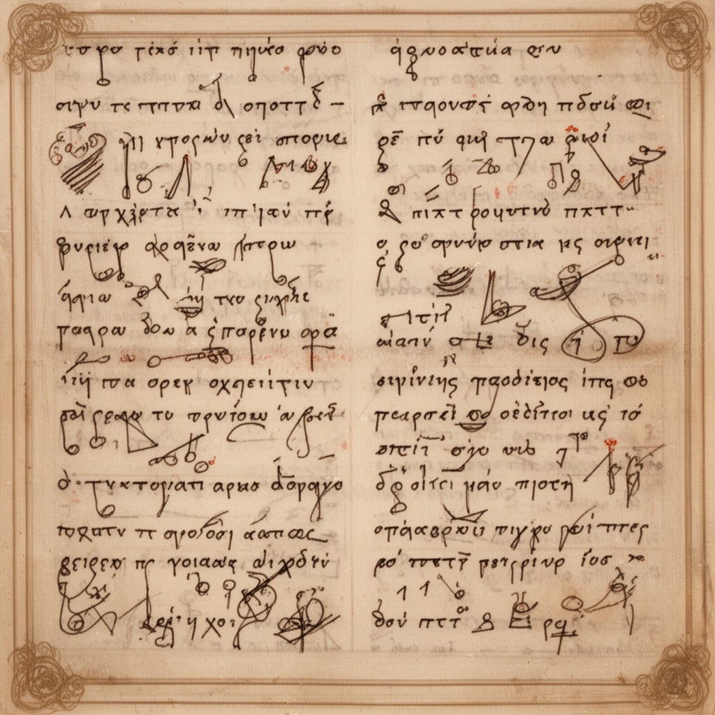 AI-generated illustration of Demotic Greek