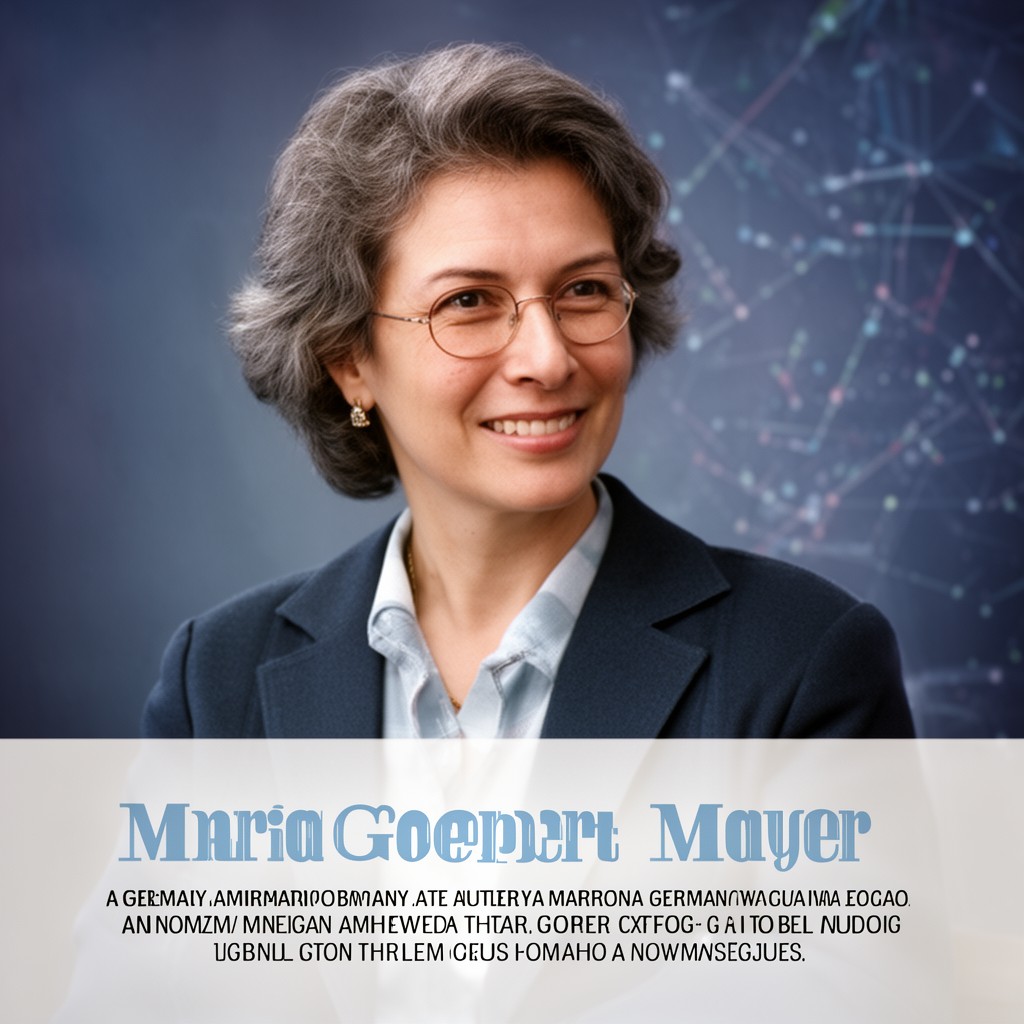 AI-generated illustration of Maria Goeppert Mayer