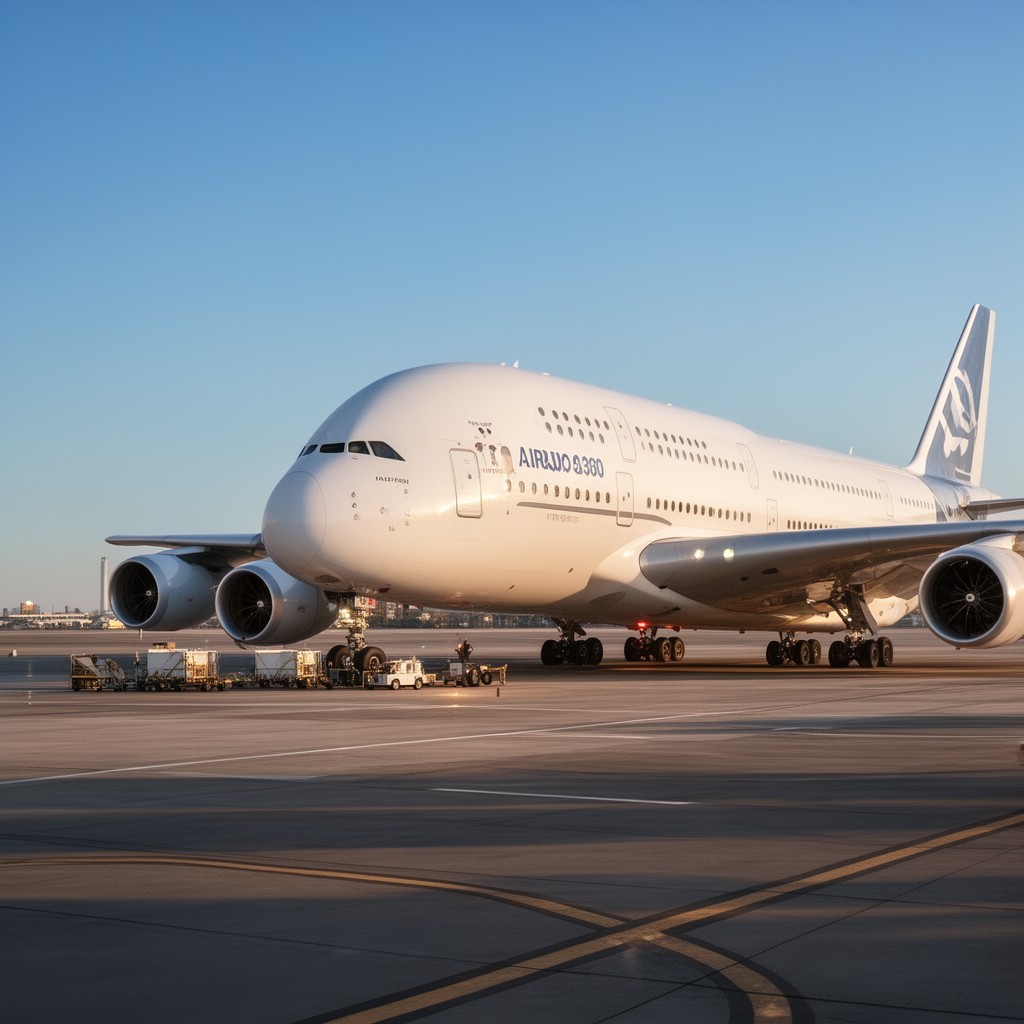 AI-generated illustration of Airbus A380