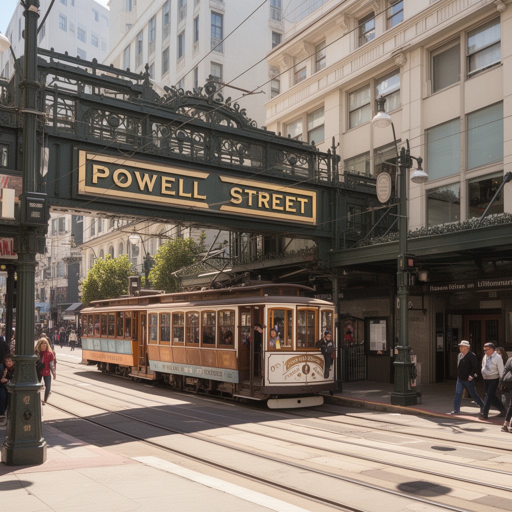 AI-generated illustration of Powell Street terminal