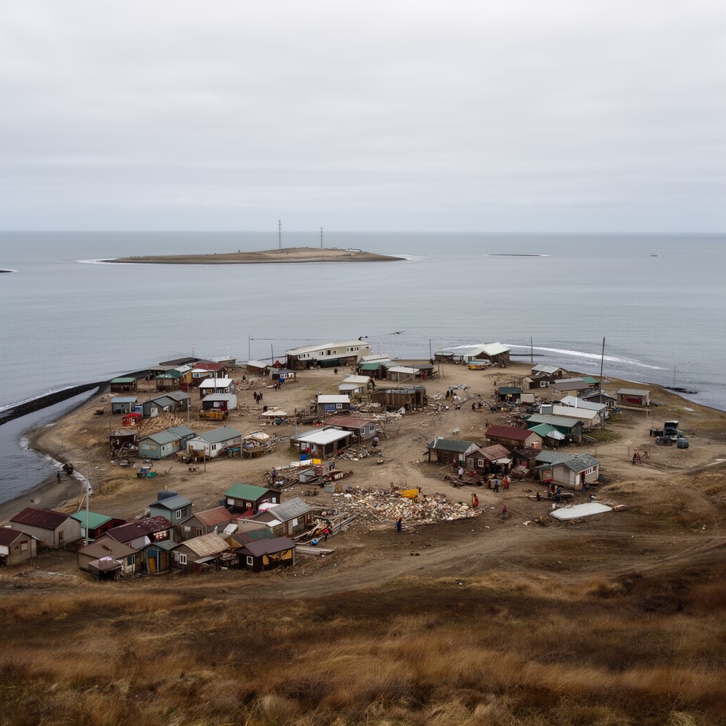 AI-generated illustration of Nunivak Island