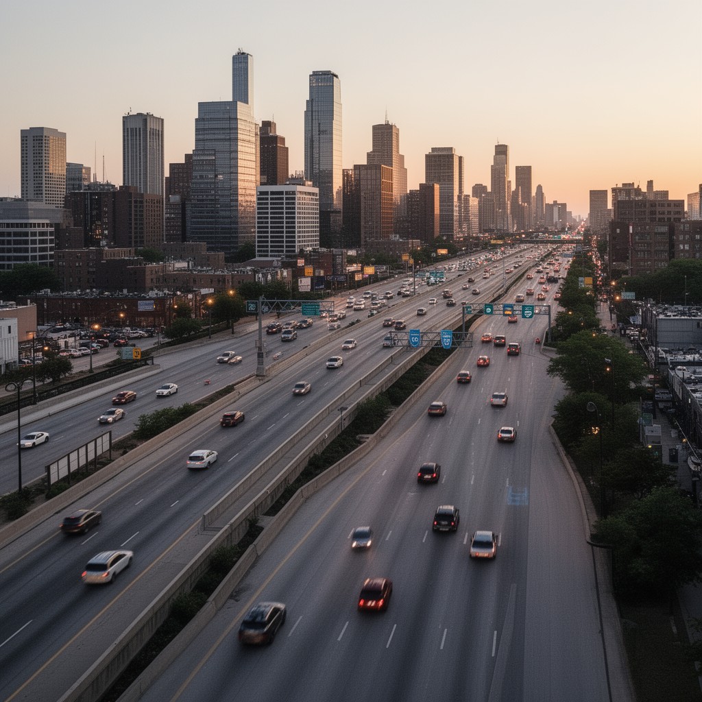 AI-generated illustration of Dan Ryan Expressway