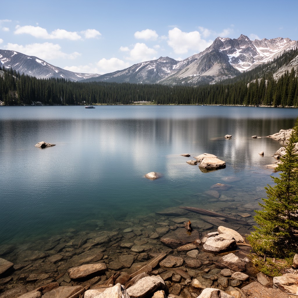 AI-generated illustration of Caples Lake