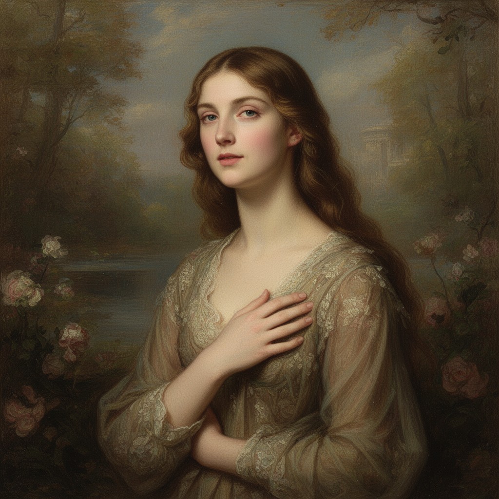 AI-generated illustration of Elizabeth Siddal