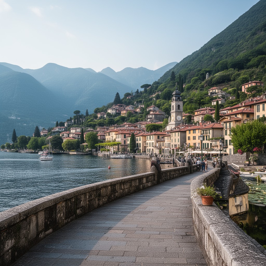 AI-generated illustration of Menaggio